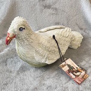 John Derian for Target 15” x 8” Decorative Beaded Dove Pillow  NWT